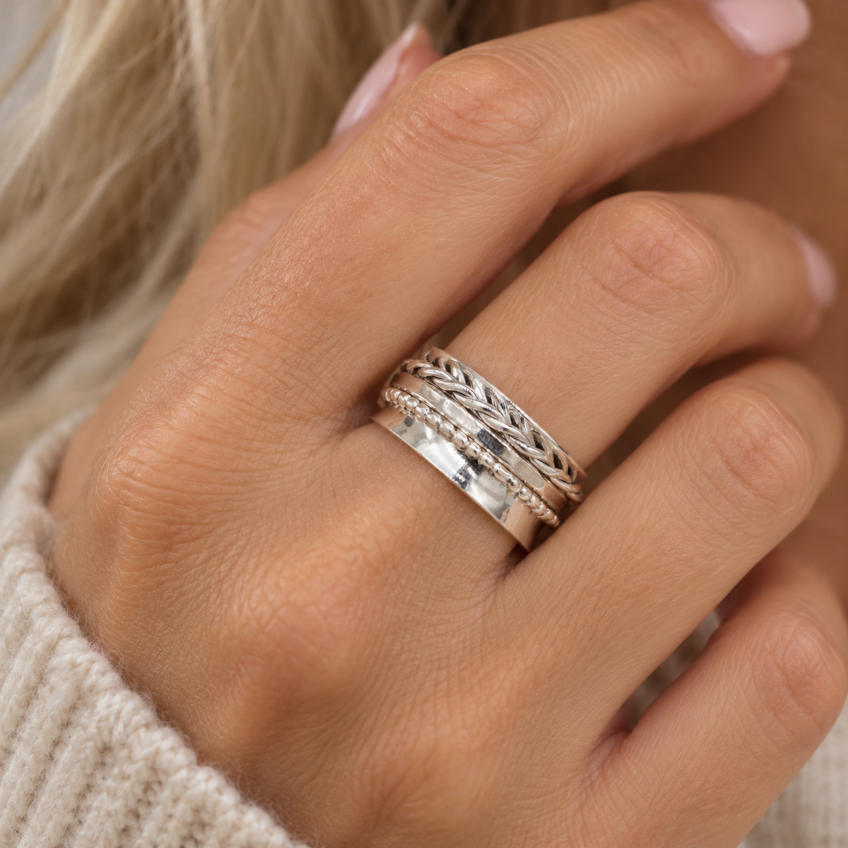 Sterling Silver Spinner Rings | Mindfulness & Fidget Jewellery