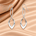 Sterling Silver Infinity Teardrop Drop Earrings