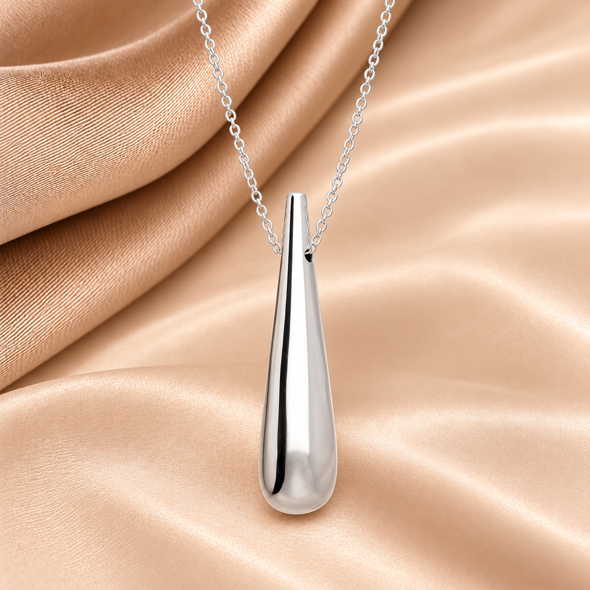 Sterling Silver Teardrop Pendant Necklace