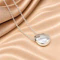 Silver Organic Heart Pendant Necklace
